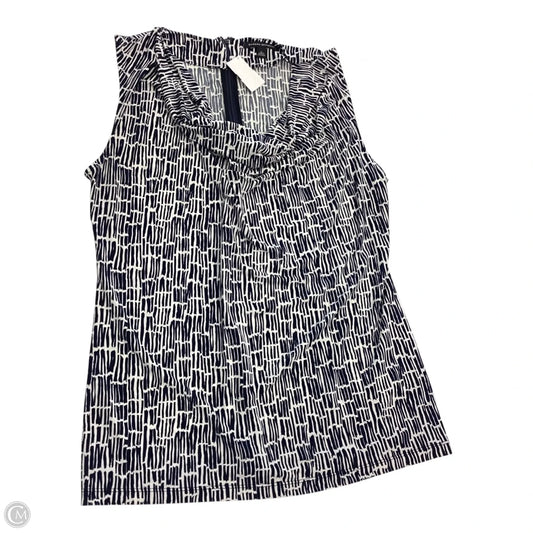 Tank Top By Banana Republic In Blue & Cream, Size: L