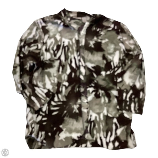 Cardigan By Chicos In Brown & Green, Size: L