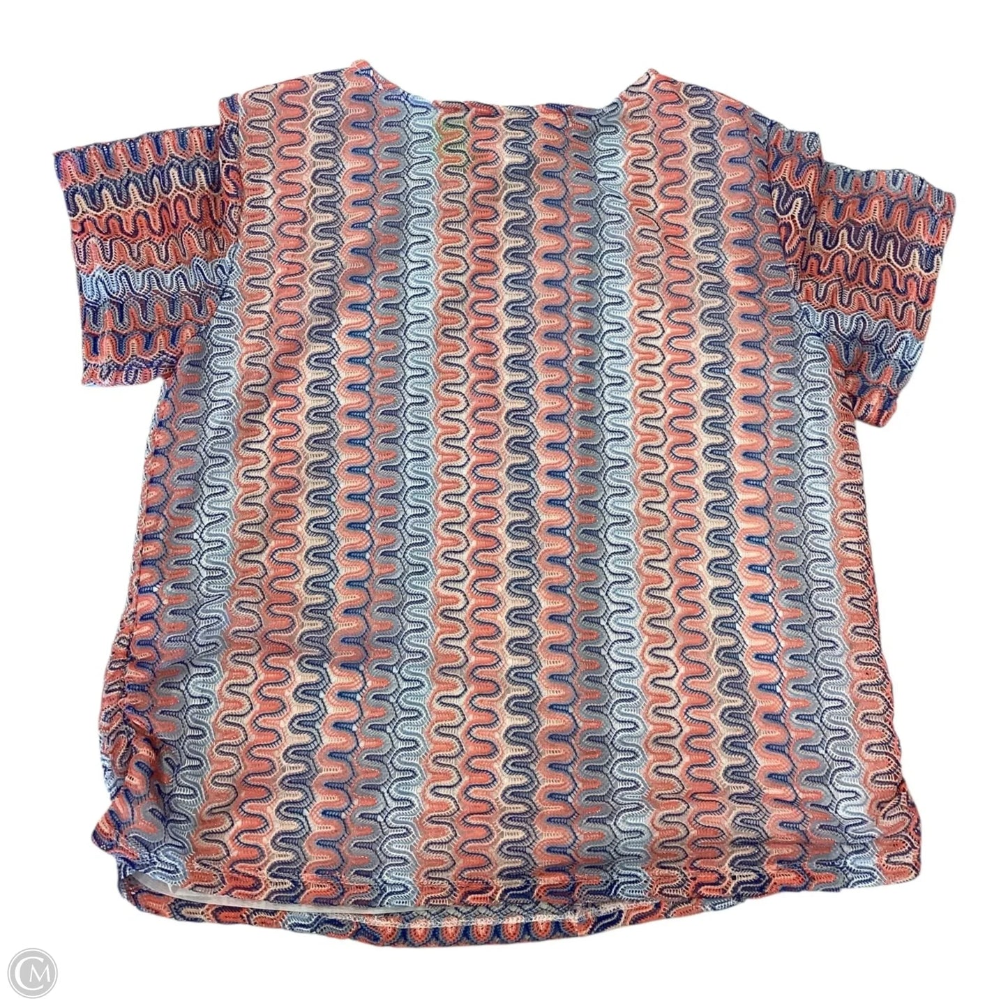 Top Short Sleeve By Alfred Dunner In Blue & Orange, Size: Sp