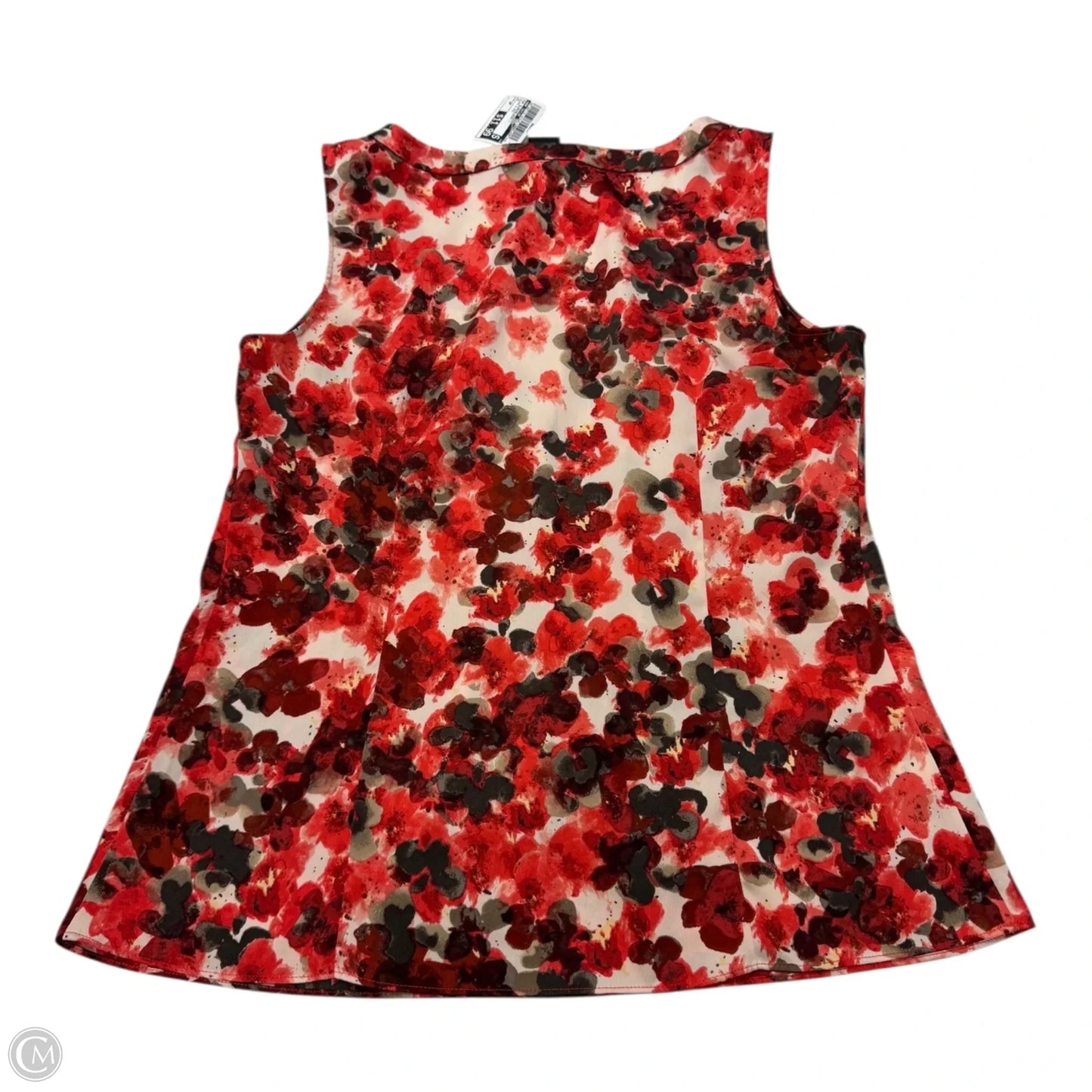 Top Sleeveless By Ann Taylor In Black & Red, Size: Sp