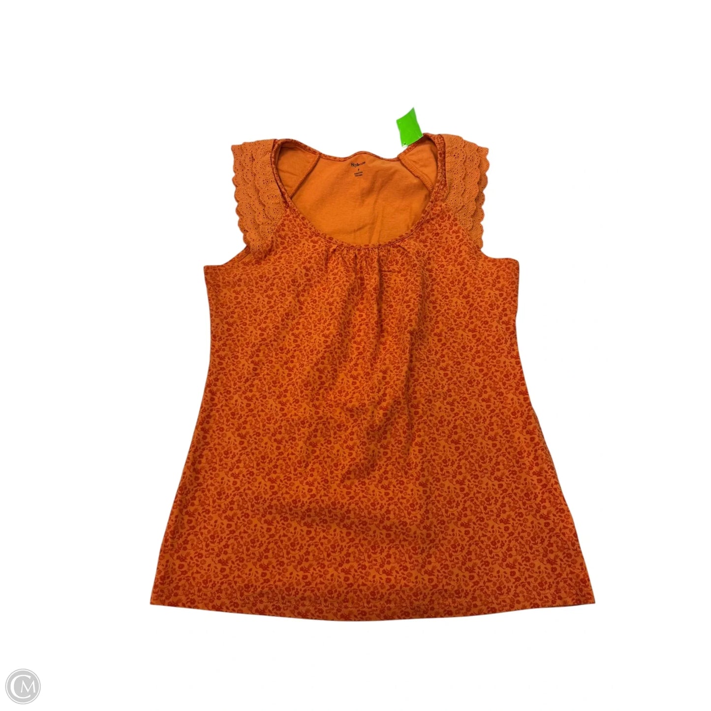 Top Sleeveless By Style And Co Collection Women In Orange, Size: S