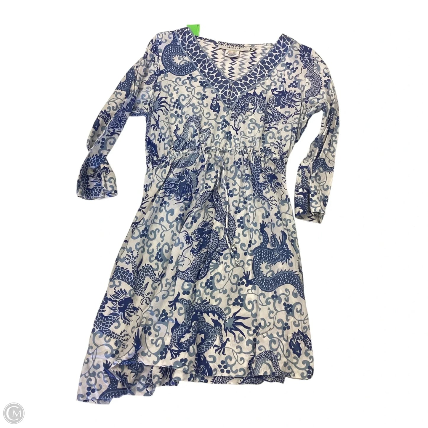 Dress Casual Short By Gretchen Scott In Blue & White, Size: M