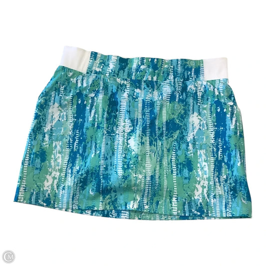 Athletic Skort By Reel Legends In Blue & Green, Size: L