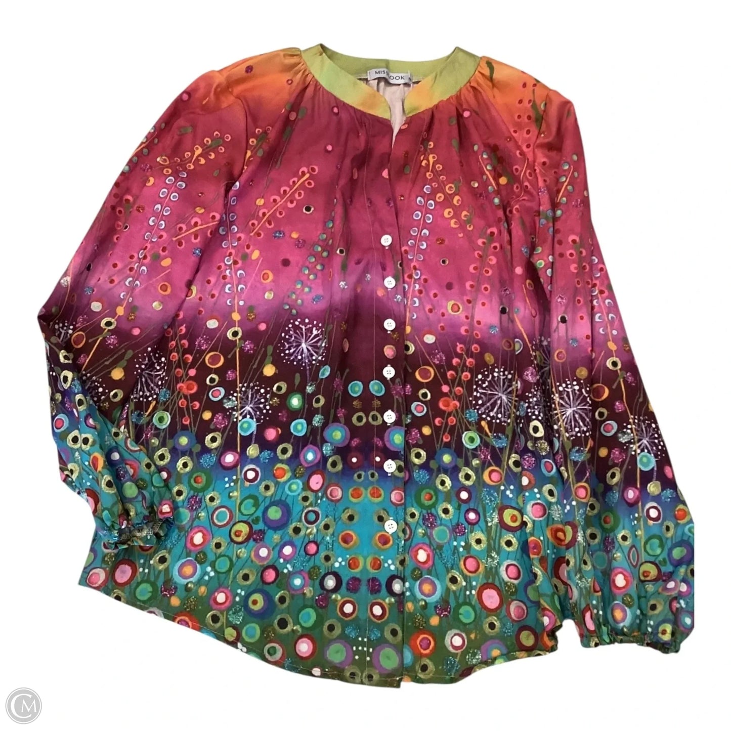 Top Long Sleeve By Misslook In Multi-colored, Size: L