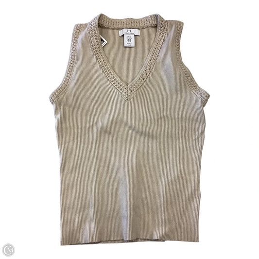 Top Sleeveless By H For Halston In Beige, Size: Xs