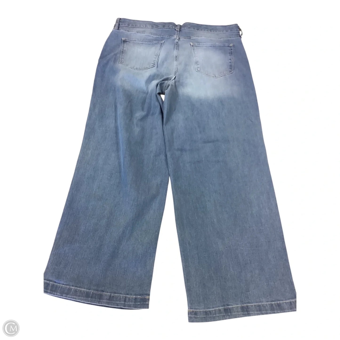 Jeans Wide Leg By St Johns Bay In Blue Denim, Size: 18