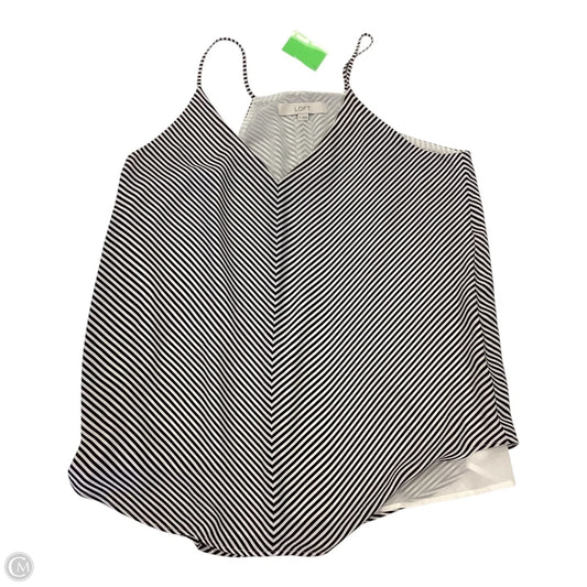 Top Sleeveless By Loft In Striped Pattern, Size: M