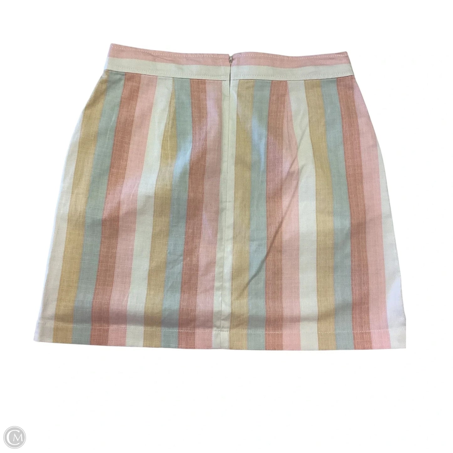 Skirt Mini & Short By Loft In Striped Pattern, Size: 6