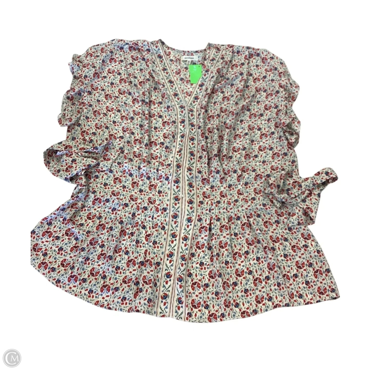 Top Short Sleeve By Max Studio In Floral Print, Size: 3x
