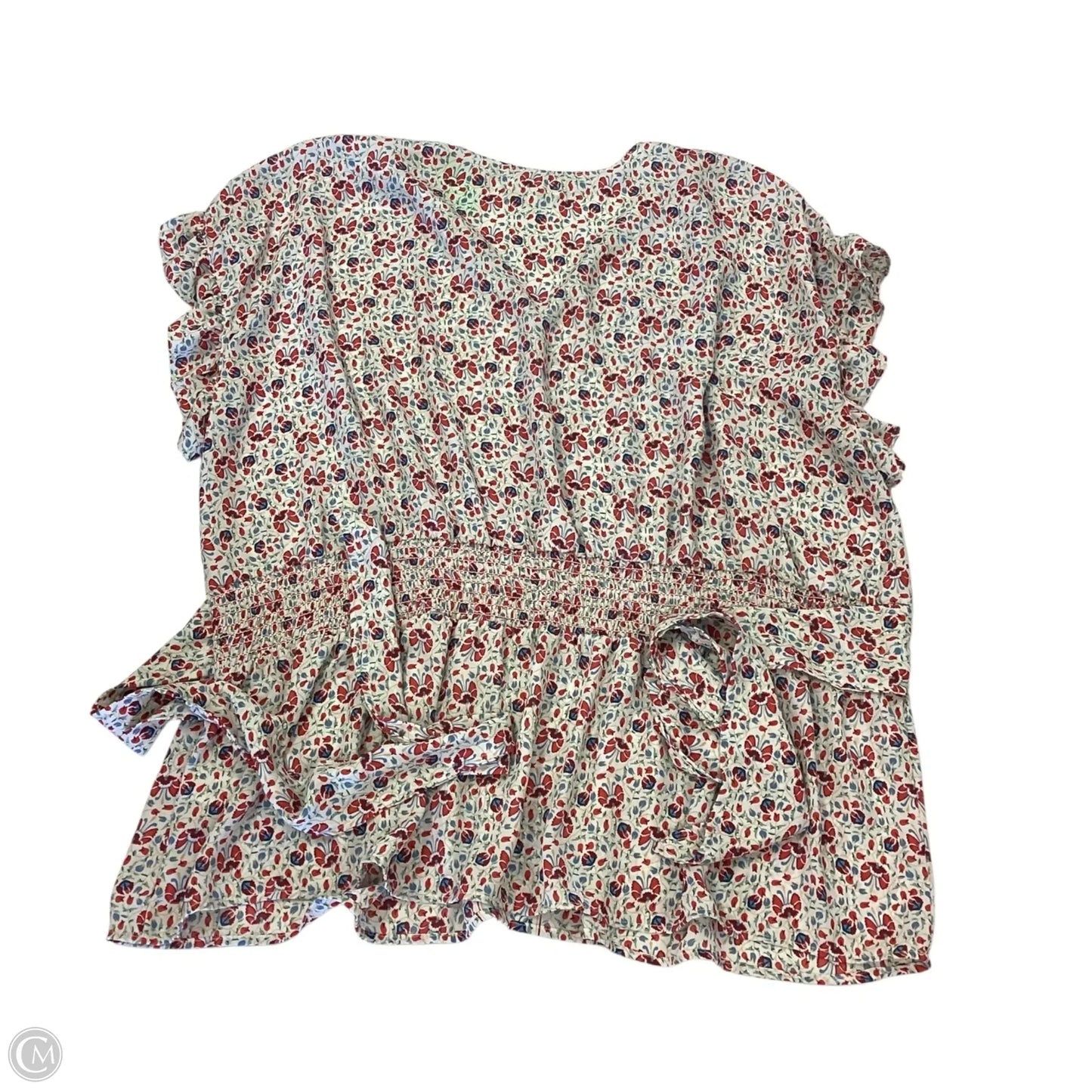 Top Short Sleeve By Max Studio In Floral Print, Size: 3x