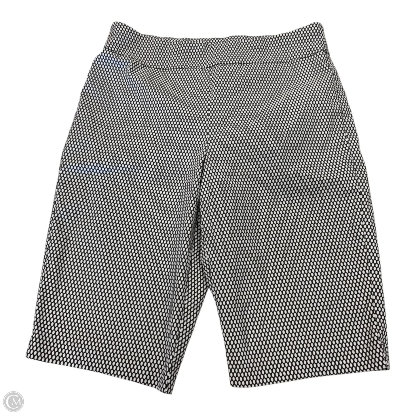 Shorts By Chicos In Black & Cream, Size: 2 (Large)