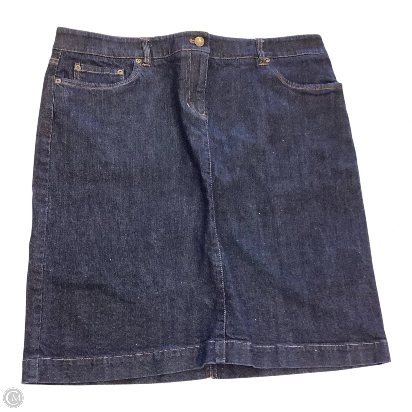 Skirt Midi By Jones New York In Blue Denim, Size: 14