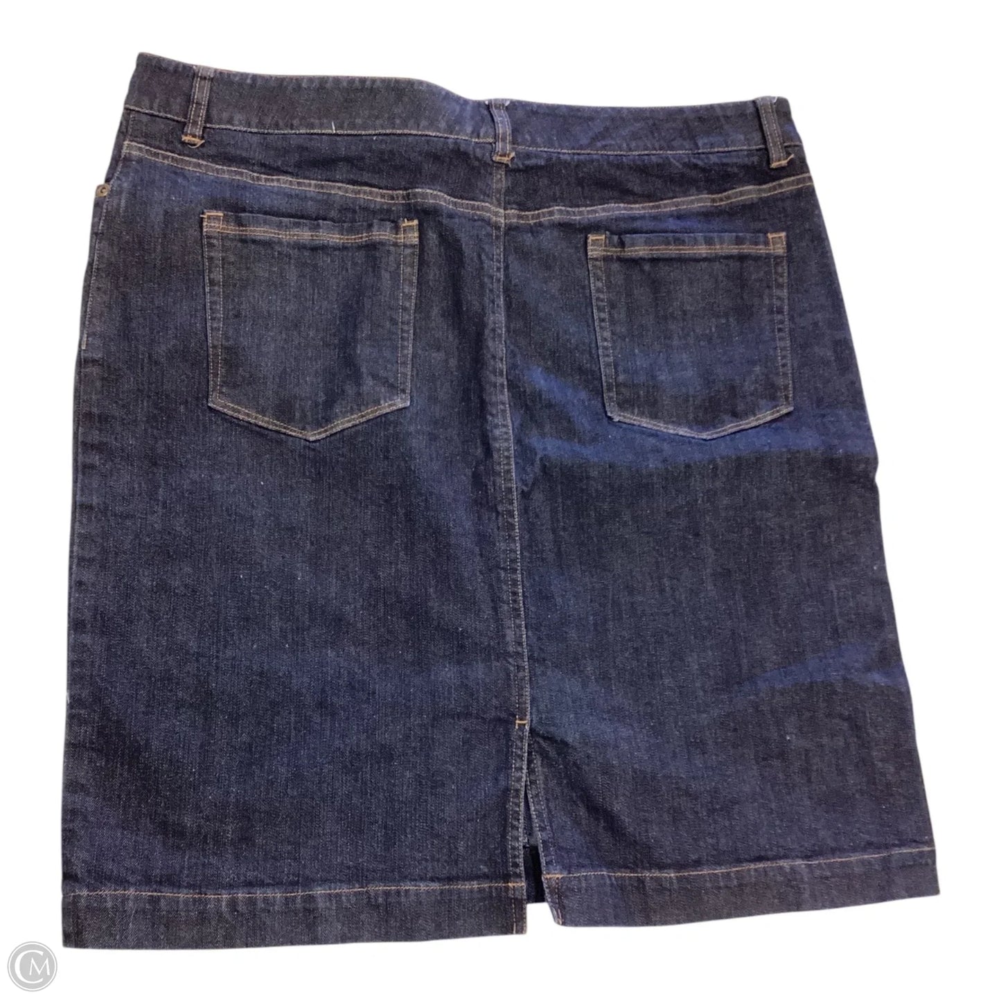 Skirt Midi By Jones New York In Blue Denim, Size: 14