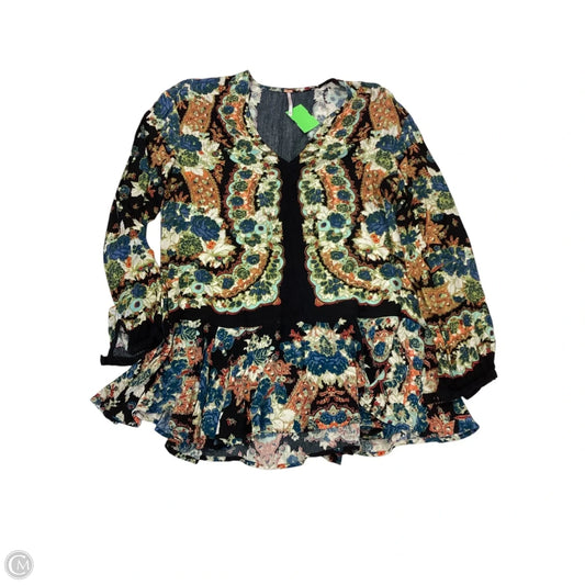 Top Long Sleeve By Free People In Floral Print, Size: Xs