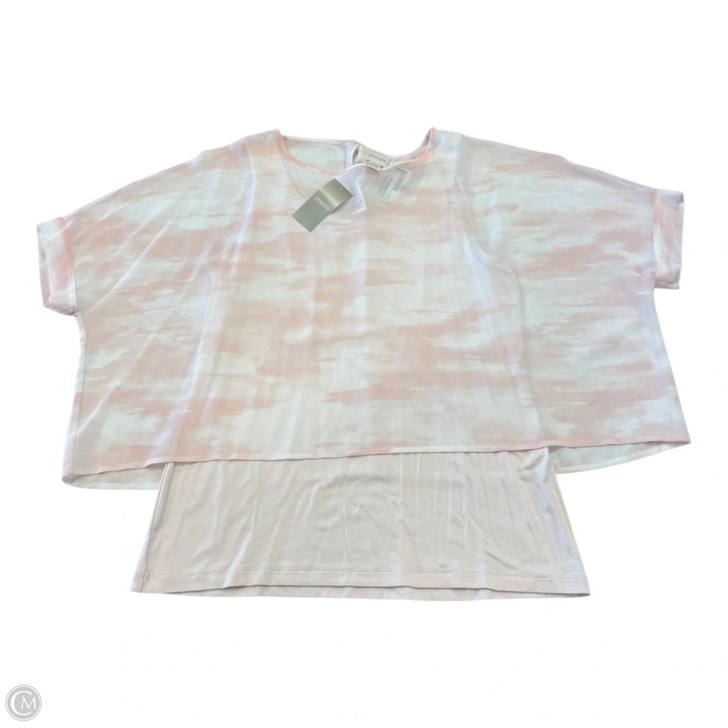 Top Short Sleeve By Chicos In Pink, Size: S