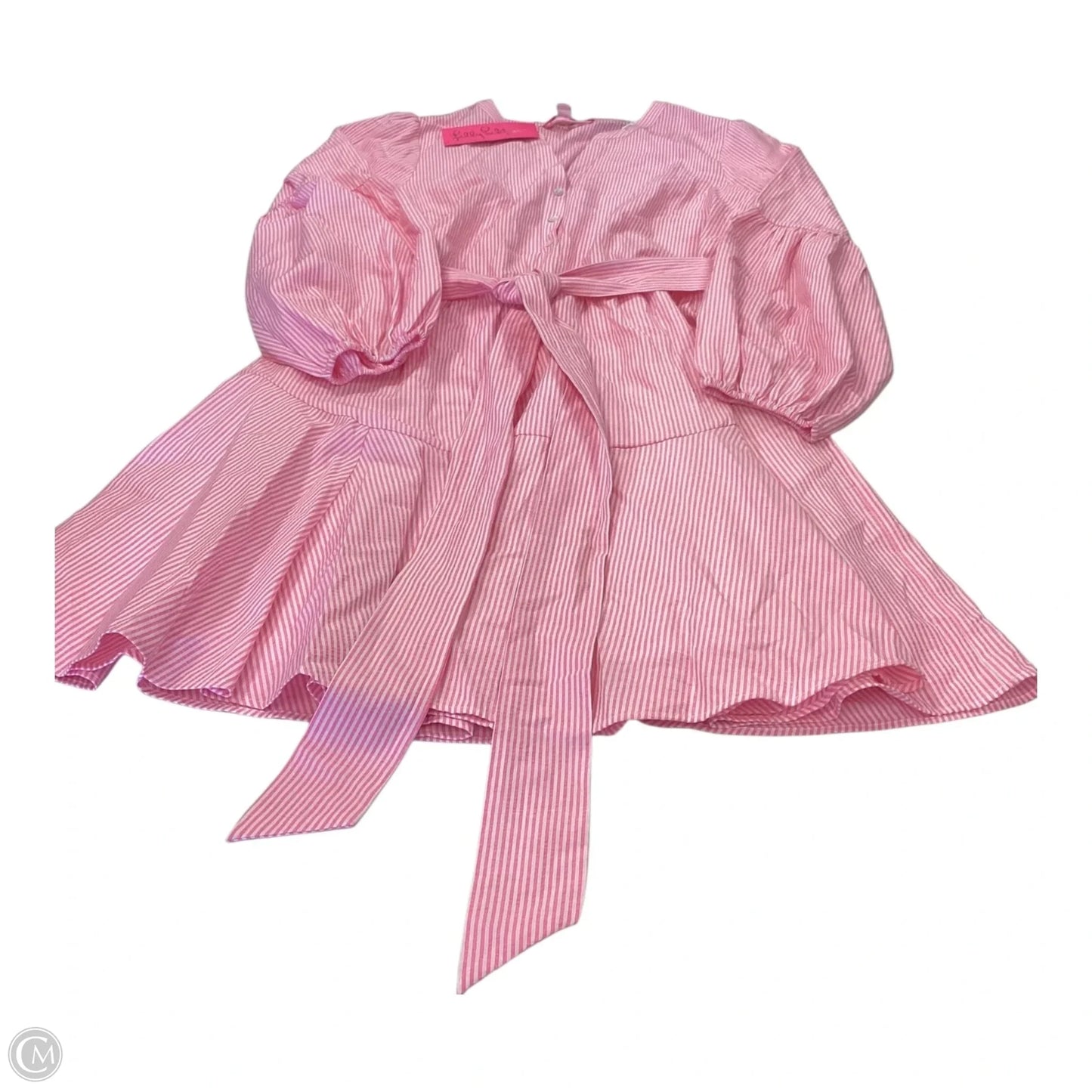 Dress Designer By Lilly Pulitzer In Pink & White, Size: 16