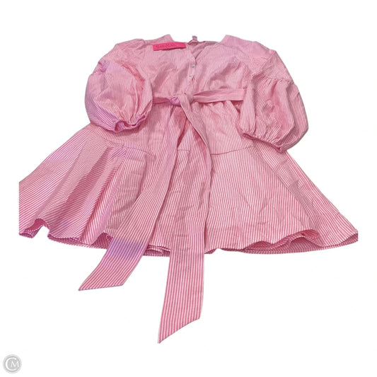Dress Designer By Lilly Pulitzer In Pink & White, Size: 16