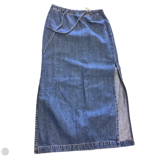 Skirt Maxi By London Jean In Blue Denim, Size: 2p