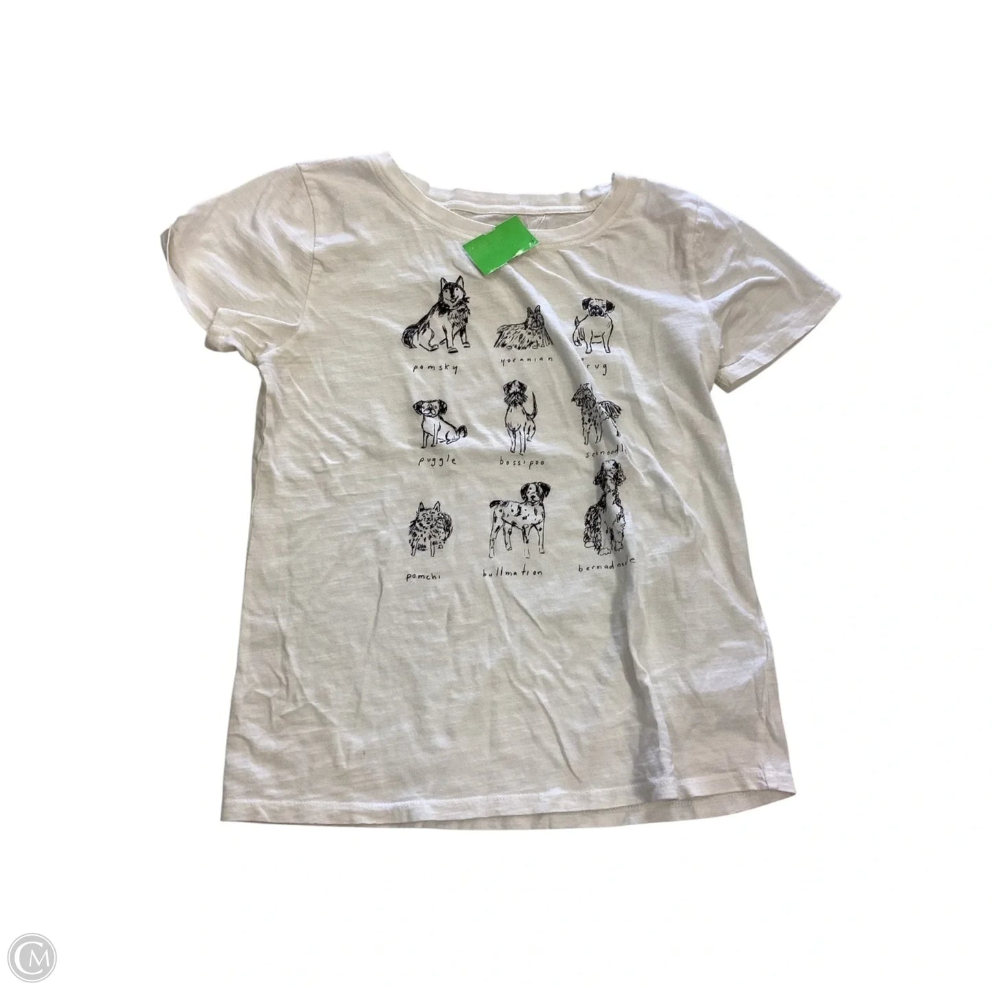 Top Short Sleeve By J. Crew In Black & Cream, Size: Xs