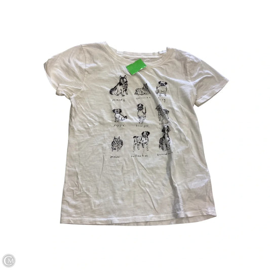 Top Short Sleeve By J. Crew In Black & Cream, Size: Xs