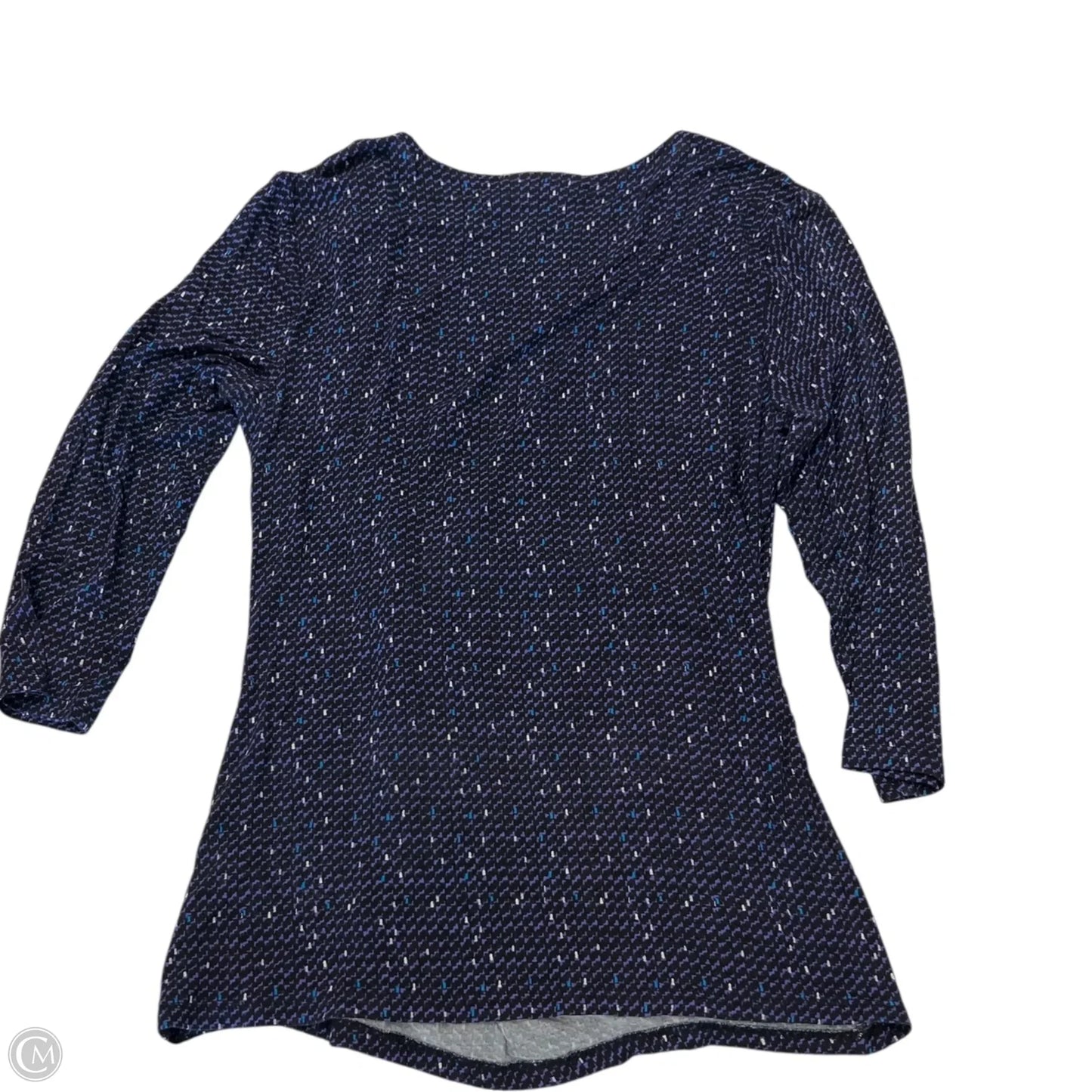 Top 3/4 Sleeve By Dana Buchman In Black & Purple, Size: Sp