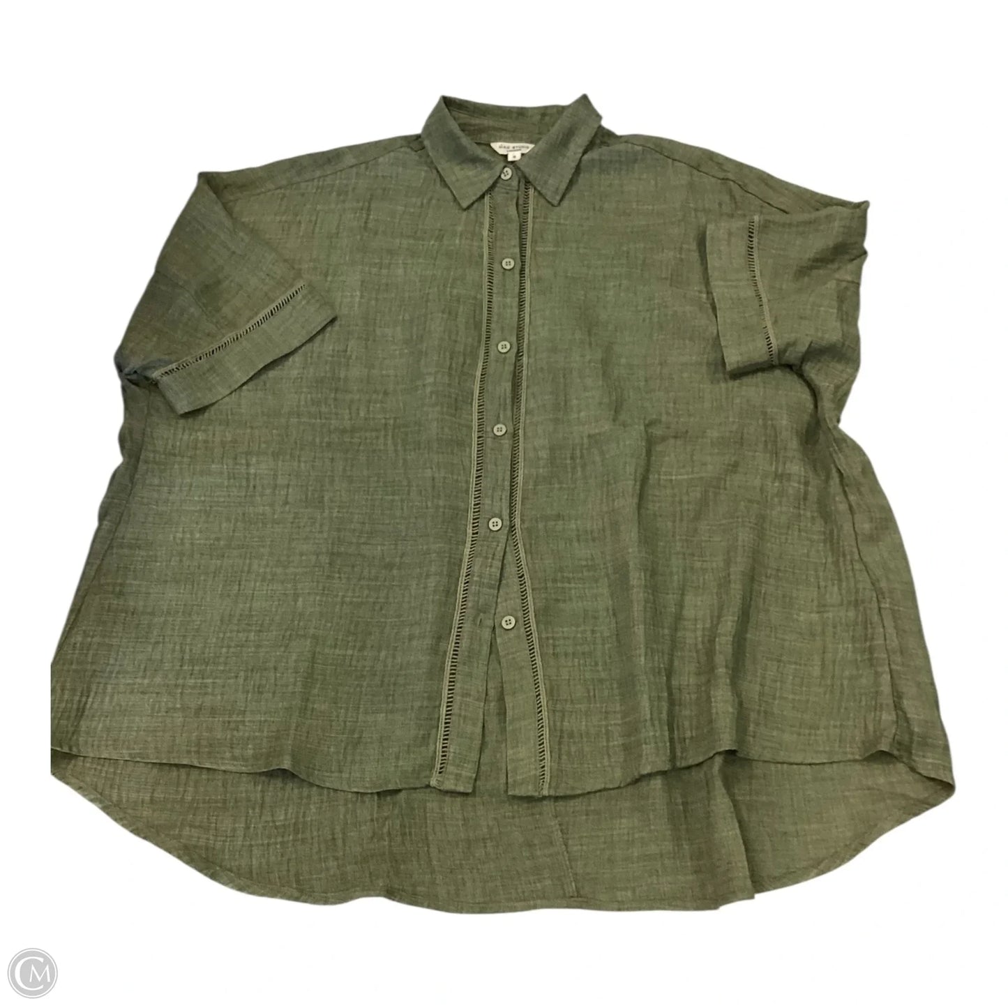 Top Short Sleeve By Max Studio In Green, Size: S