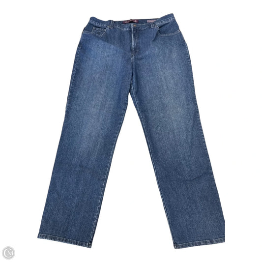 Jeans Straight By Gloria Vanderbilt In Blue Denim, Size: 16