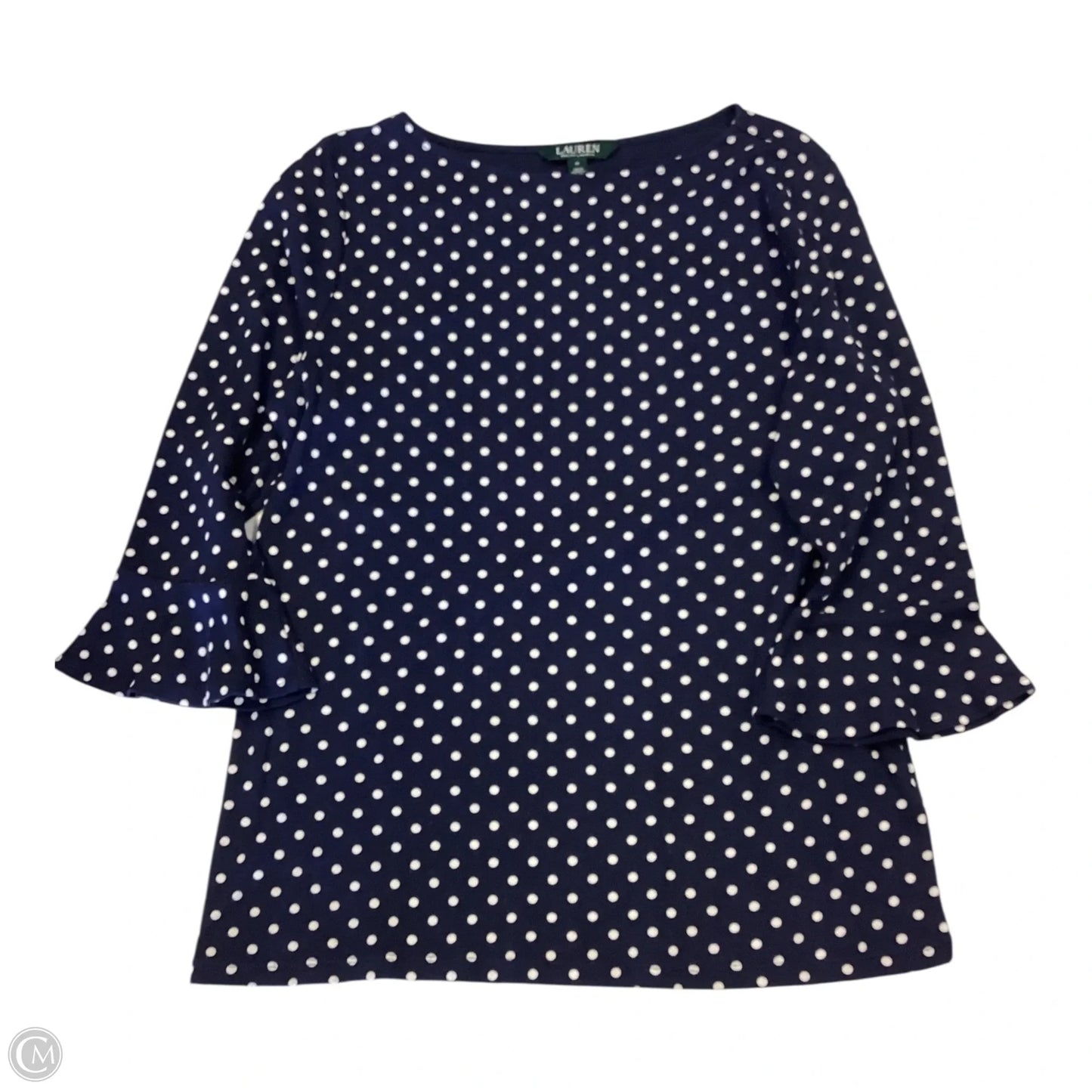 Top 3/4 Sleeve By Lauren By Ralph Lauren In Polkadot Pattern, Size: 1x