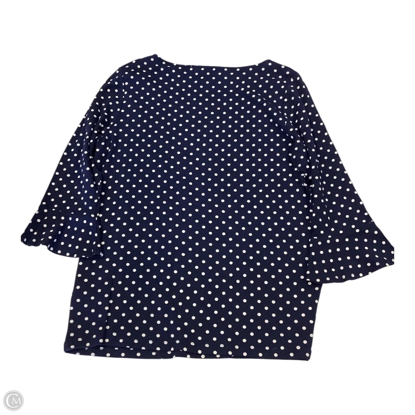 Top 3/4 Sleeve By Lauren By Ralph Lauren In Polkadot Pattern, Size: 1x