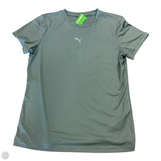 Top Short Sleeve By Puma In Green, Size: M