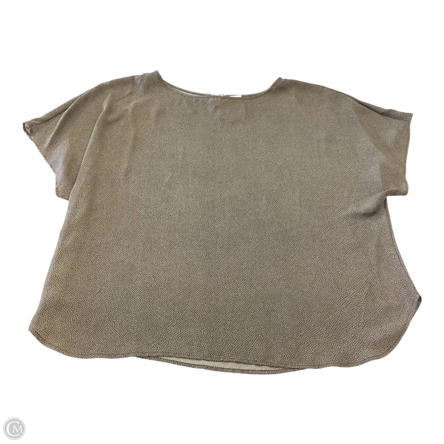 Top Short Sleeve By Anne Klein In Black & Green, Size: 2x