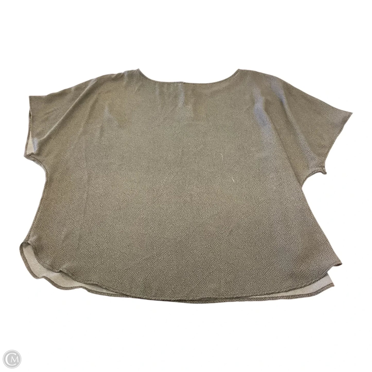 Top Short Sleeve By Anne Klein In Black & Green, Size: 2x