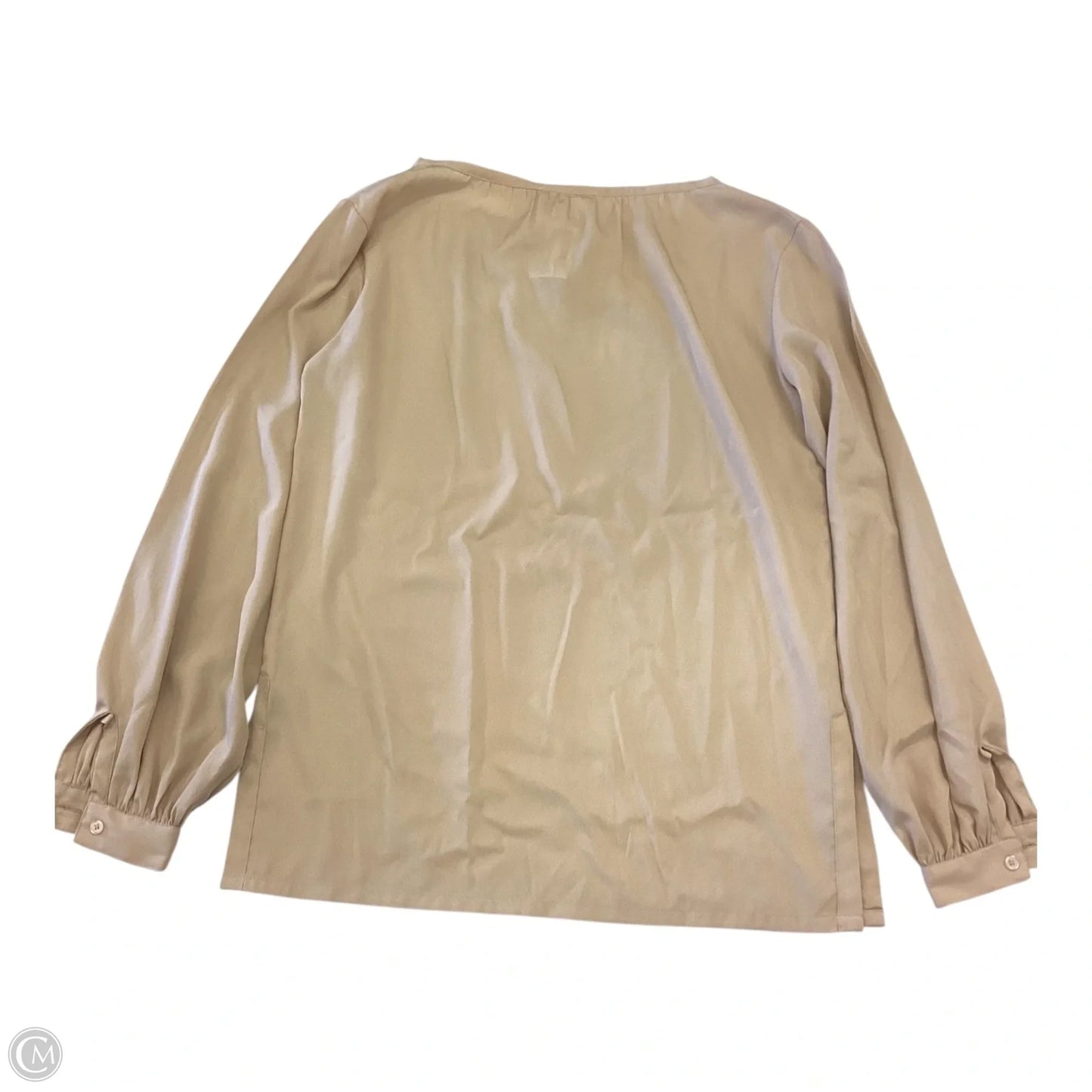 Top Long Sleeve By Clothes Mentor In Tan, Size: M
