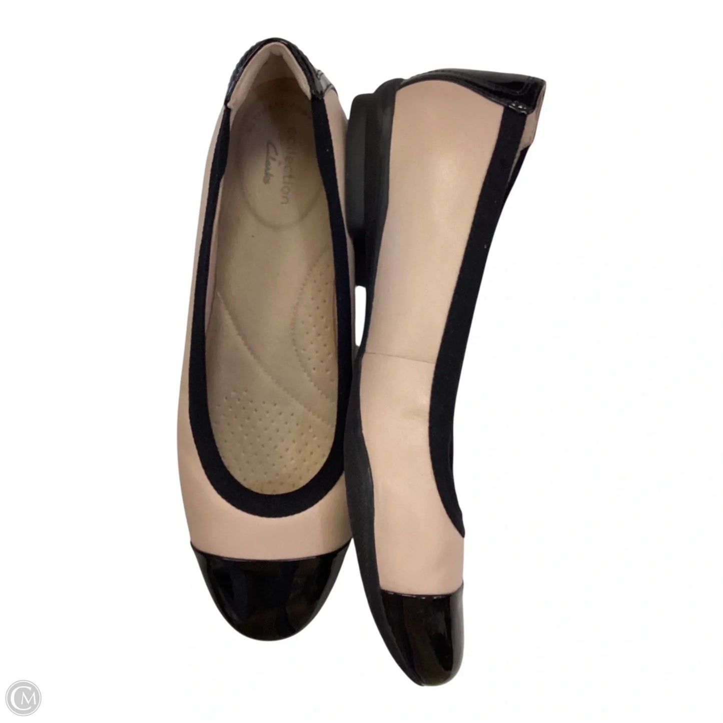 Shoes Flats By Clarks In Black & Pink, Size: 7.5