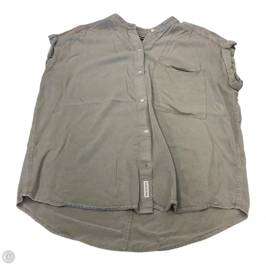 Top Short Sleeve By Calvin Klein In Grey, Size: L