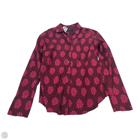 Top Long Sleeve By J. Crew In Pink & Red, Size: 0