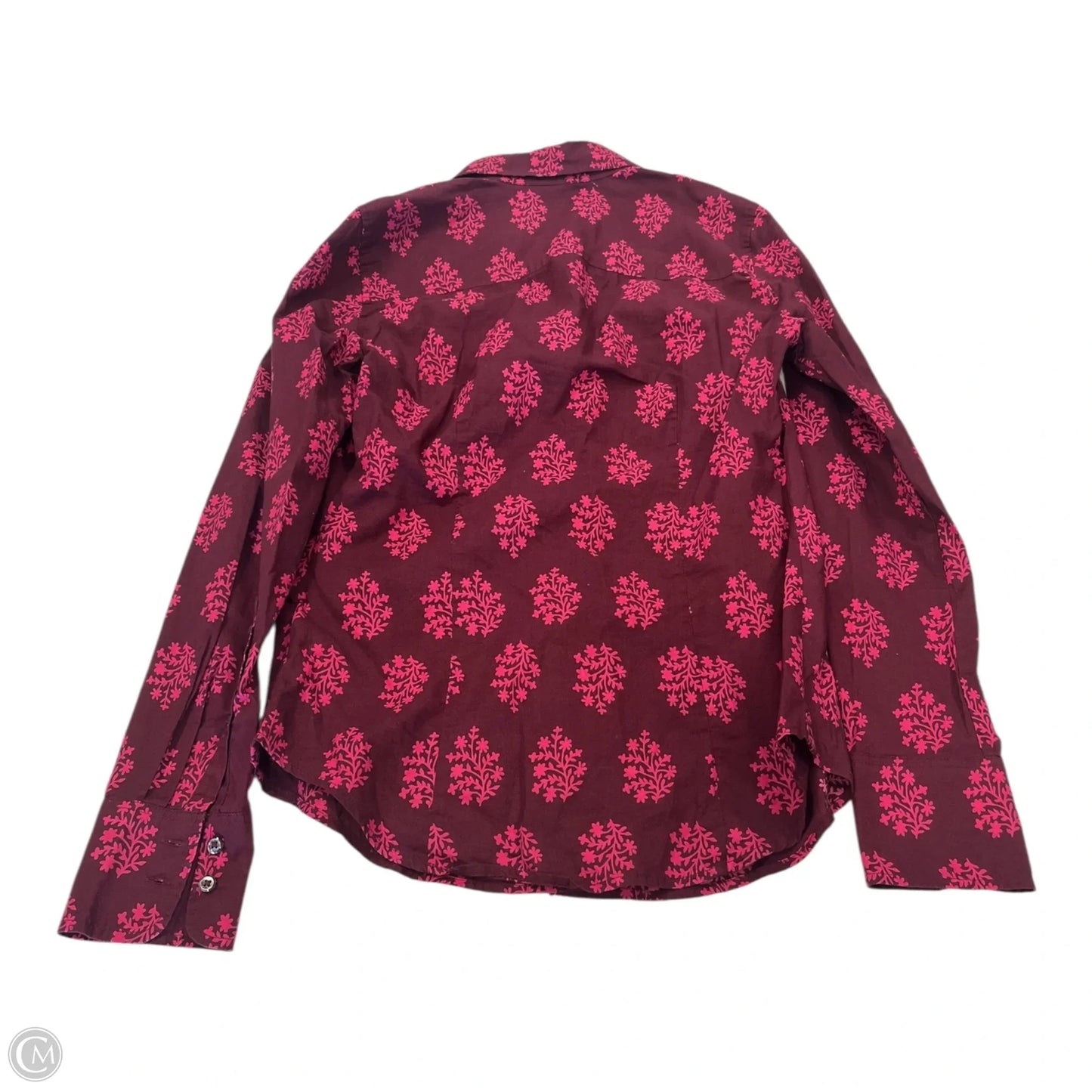 Top Long Sleeve By J. Crew In Pink & Red, Size: 0