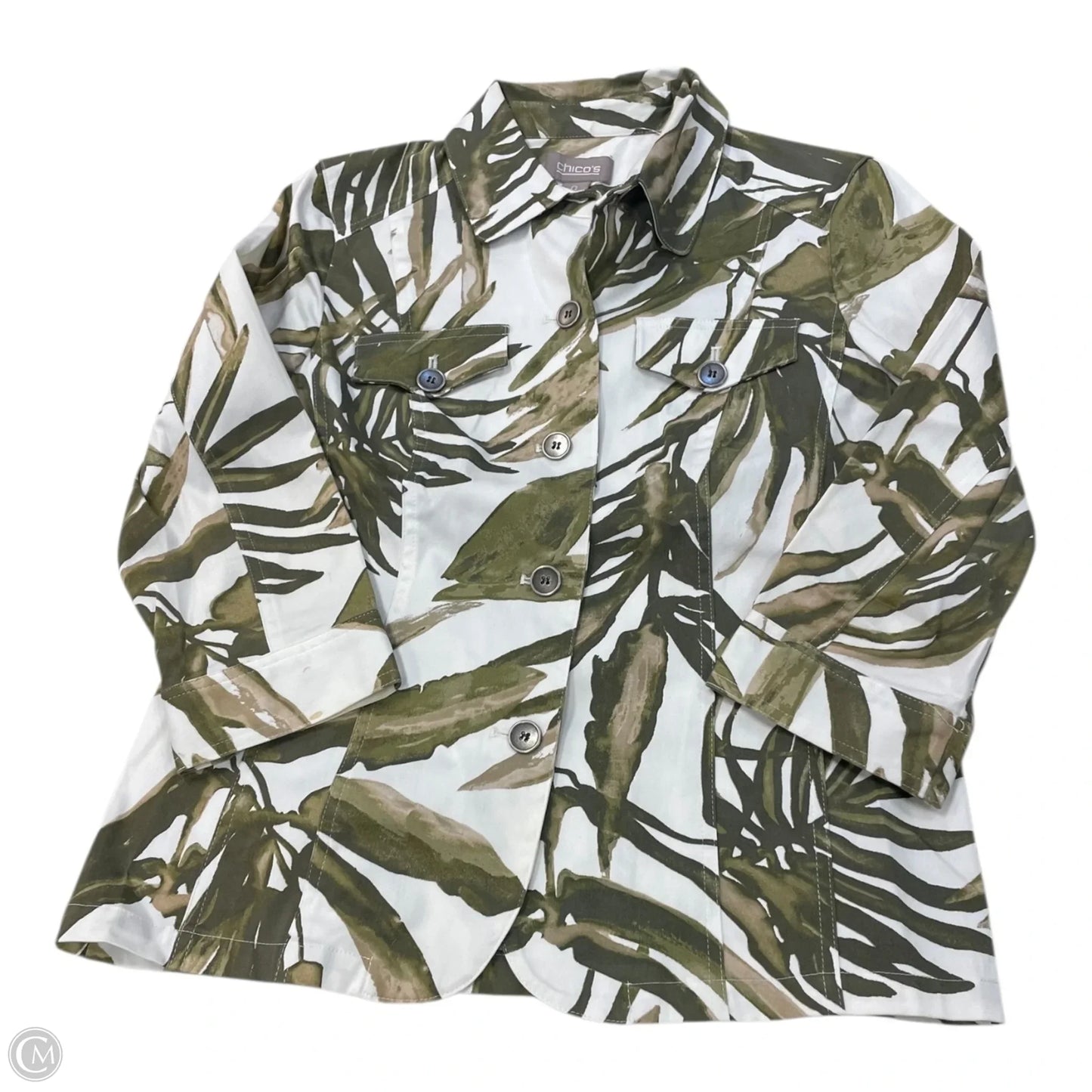 Jacket Other By Chicos In Tropical Print, Size: S