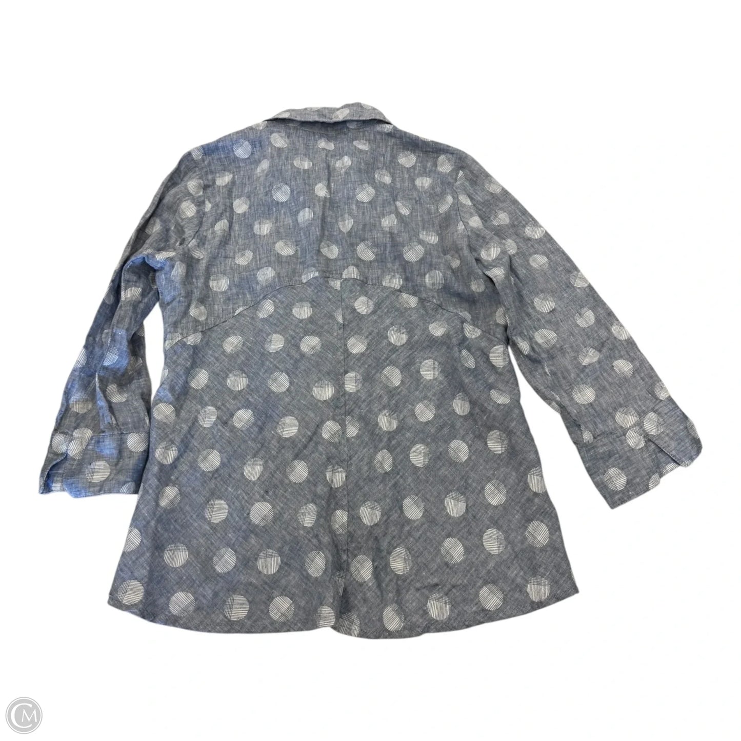 Top 3/4 Sleeve By Habitat In Blue & White, Size: Xs