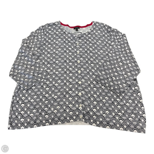 Cardigan By Talbots In Blue & White, Size: 3x
