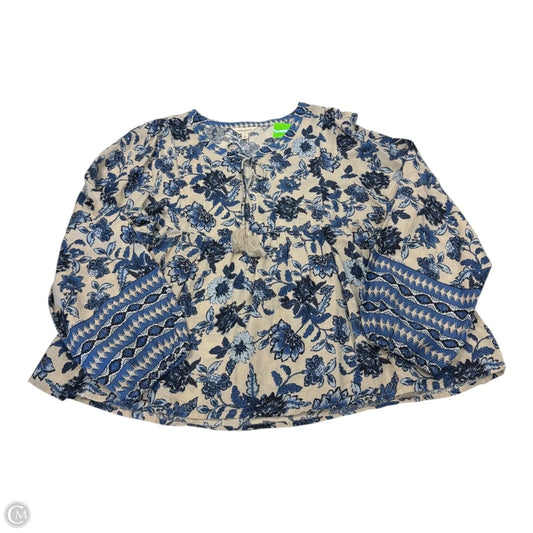Top Long Sleeve By Lucky Brand In Floral Print, Size: L