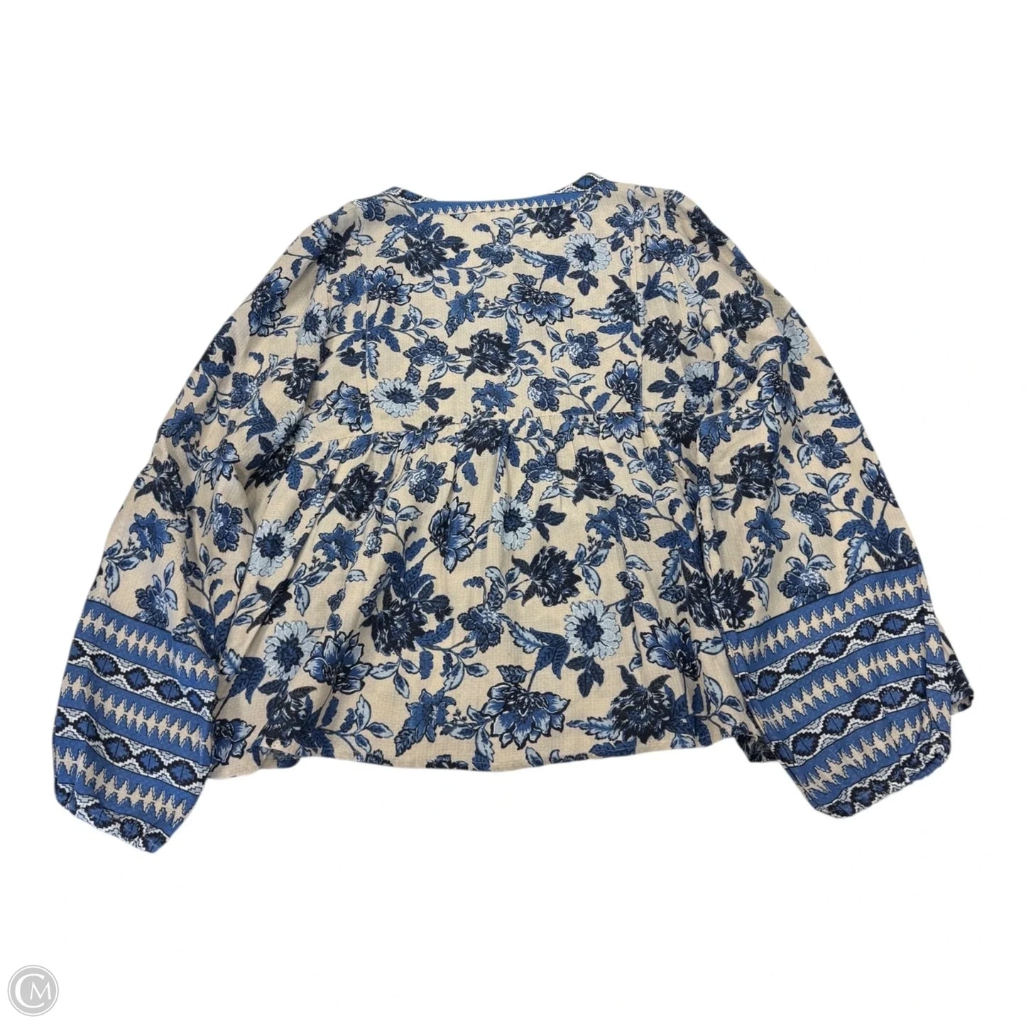 Top Long Sleeve By Lucky Brand In Floral Print, Size: L