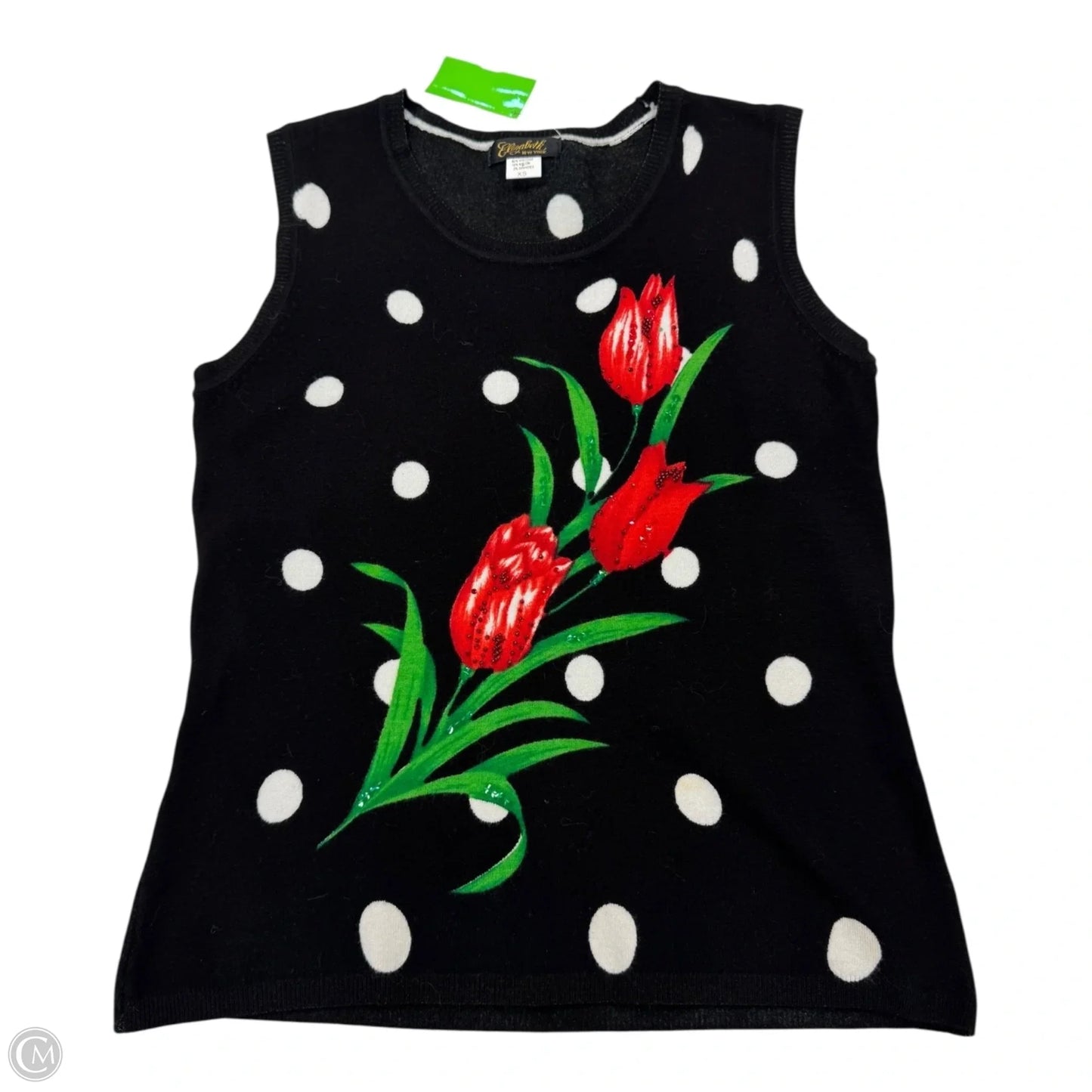 Top Sleeveless By Clothes Mentor In Black & Red, Size: Xs