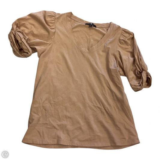 Top Short Sleeve By 7 For All Mankind In Tan, Size: S