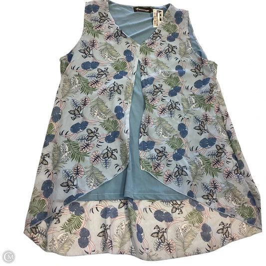 Top Sleeveless By Clothes Mentor In Tropical Print, Size: L