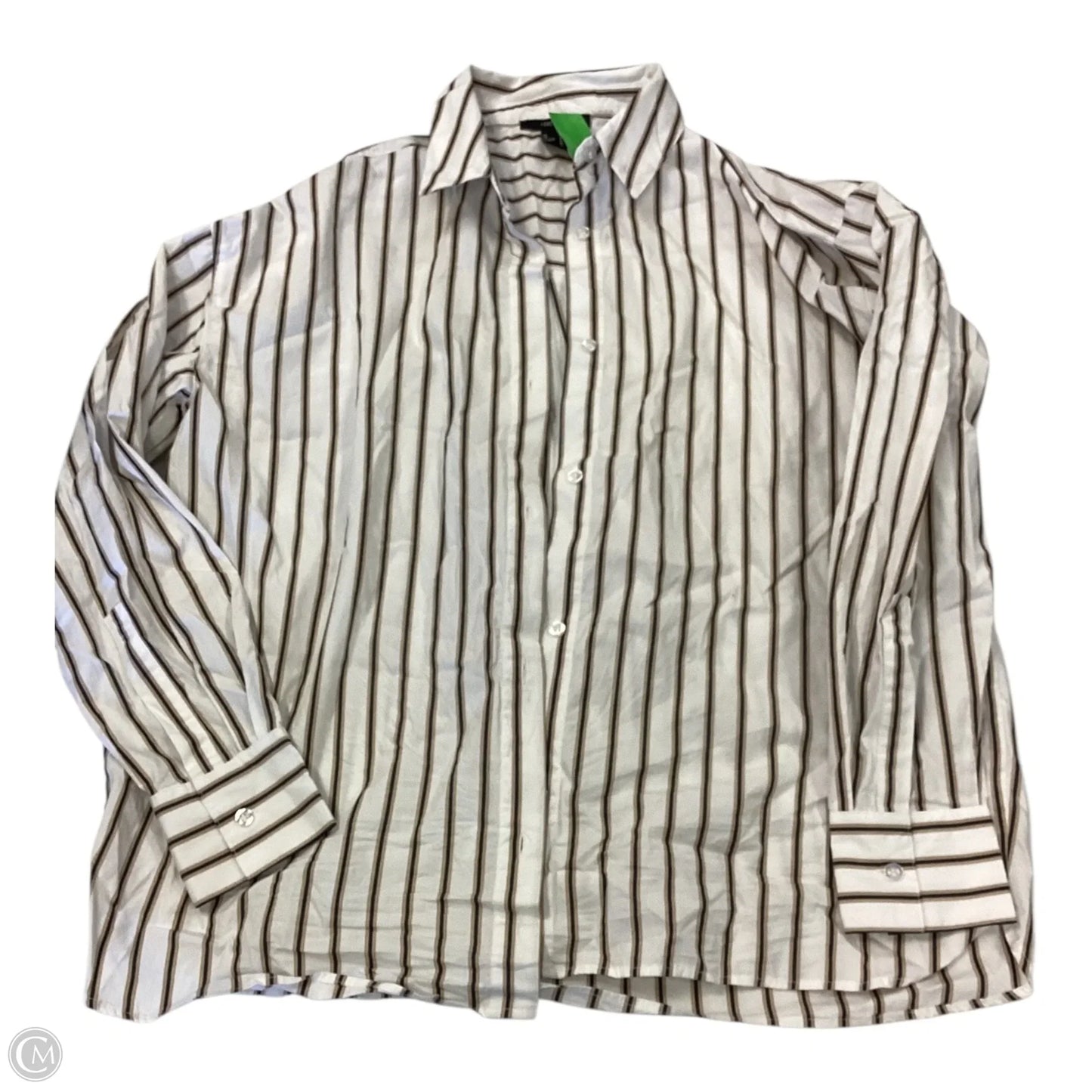 Top Long Sleeve By Forever 21 In Striped Pattern, Size: M