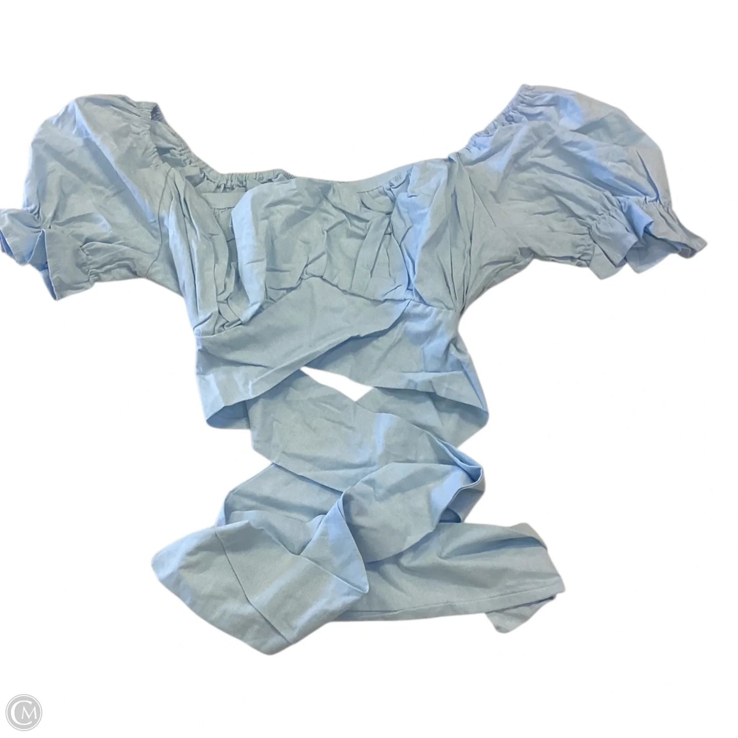 Top Short Sleeve By Petal & Pup In Blue, Size: Xl