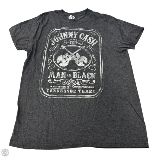 Top Short Sleeve By Clothes Mentor In Grey & White, Size: Xl