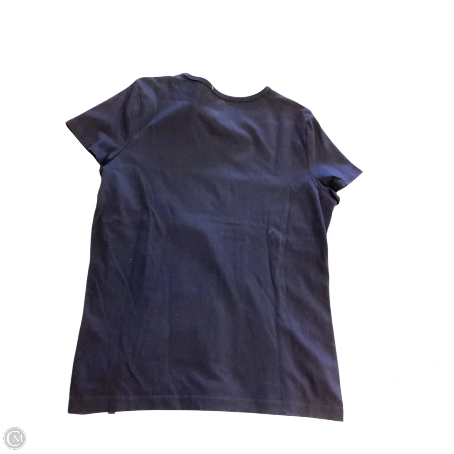 Top Short Sleeve By Lauren By Ralph Lauren In Navy, Size: L
