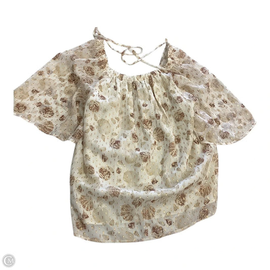 Top Short Sleeve By Loft In Multi-colored, Size: M